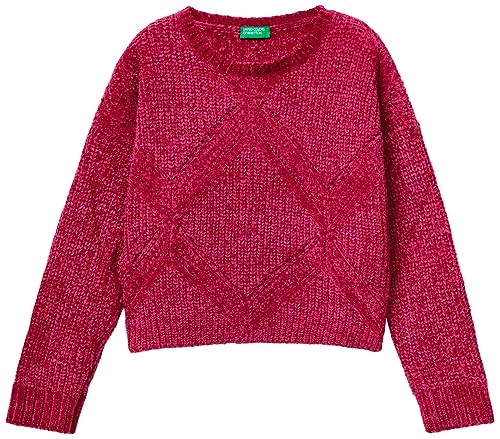 United Colors of Benetton Mädchen und Mädchen Trikot G/C M/L 13hhc103v Pullover, Rosso Magenta 2e8, 120 cm von United Colors of Benetton