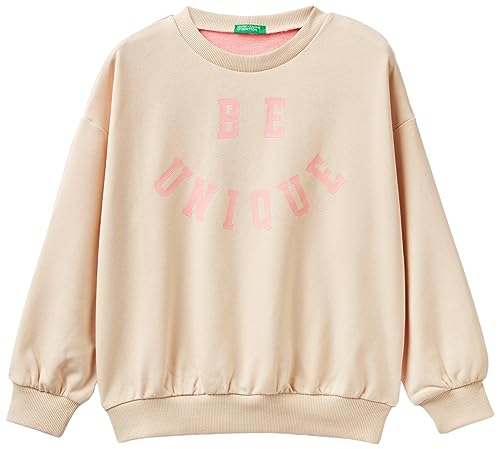 United Colors of Benetton Mädchen und Mädchen Trikot G/C M/L 32n4c10du Sweatshirt, Bianco Panna 1j4, 170 cm von United Colors of Benetton