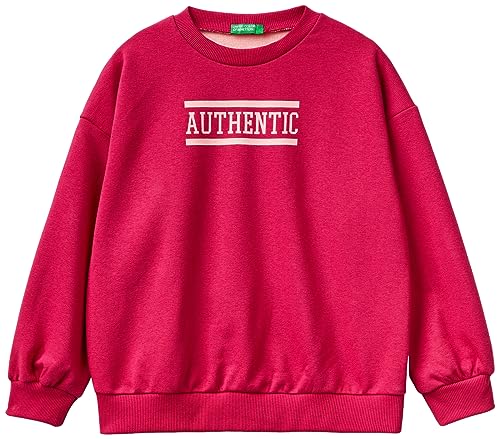 United Colors of Benetton Mädchen und Mädchen Trikot G/C M/L 32n4c10du Sweatshirt, Rosso Magenta 2e8, 140 cm von United Colors of Benetton