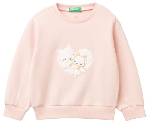 United Colors of Benetton Mädchen und Mädchen Trikot G/C M/L 39m2G10gd Kapuzenpullover, Rosa, 18 Monate von United Colors of Benetton