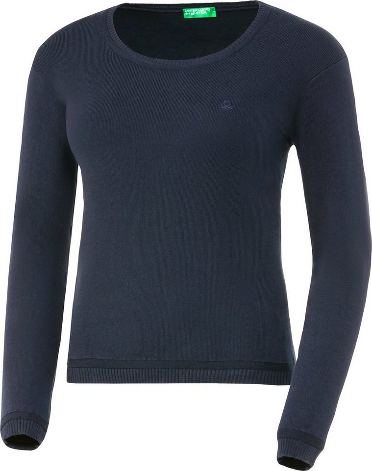 United Colors of Benetton Rundhalspullover aus hochwertigem, hautsympathischem Feinstrick von United Colors of Benetton