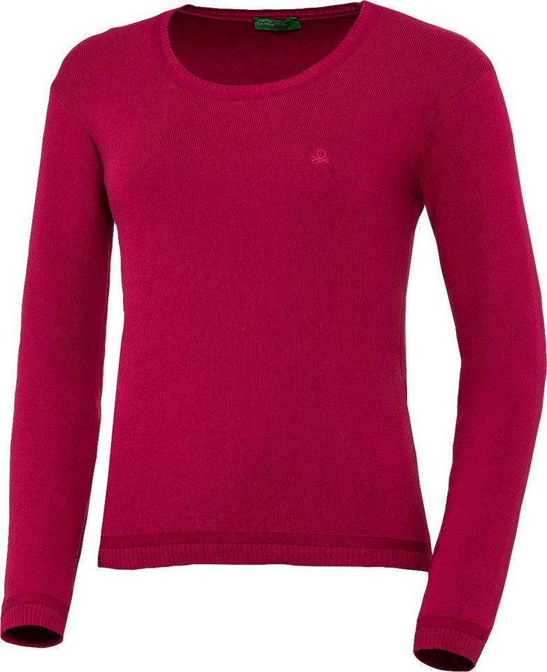 United Colors of Benetton Rundhalspullover aus hochwertigem, hautsympathischem Feinstrick von United Colors of Benetton