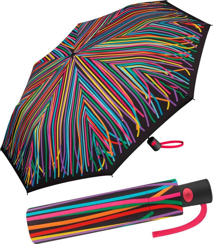 United Colors of Benetton Taschenregenschirm Mini-Regenschirm Auf-Automatik Ribbons, kunterbunte Bänder zieren das Schirmdach United Colors of Benetton Taschenregenschirm Mini-Regenschirm Auf-Automatik Ribbons, kunterbunte Bänder zieren das Schirmdach von United Colors of Benetton