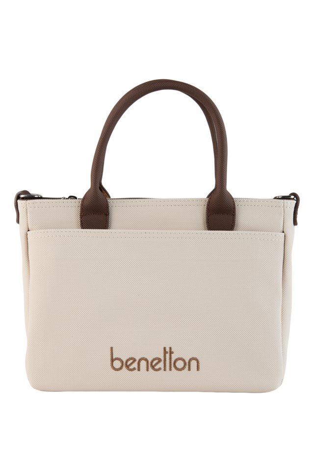 United Colors of Benetton Handtasche 2-in-1 Damen Henkeltasche & Umhängetasche – Crossbody Bag – Tote Bag M (mit abnehmbarem Schultergurt), Leder Optik mit Schultergurt – ideal für Alltag, Büro & Freizeit, Uni von United Colors of Benetton