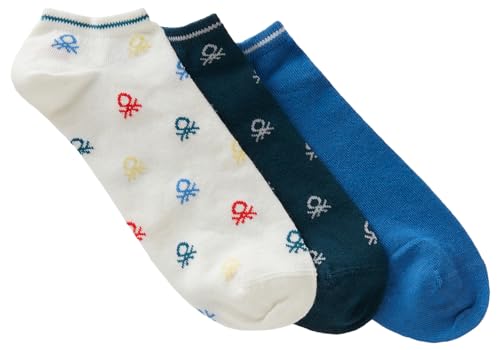 United Colors of Benetton Unisex 3 Paar 6ao32701n Socken, Mehrfarbig 908, L von United Colors of Benetton