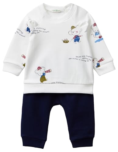 United Colors of Benetton Unisex Baby Comp(Trikot+Hose) 35Jlak00t, Weiß, 62 cm von United Colors of Benetton