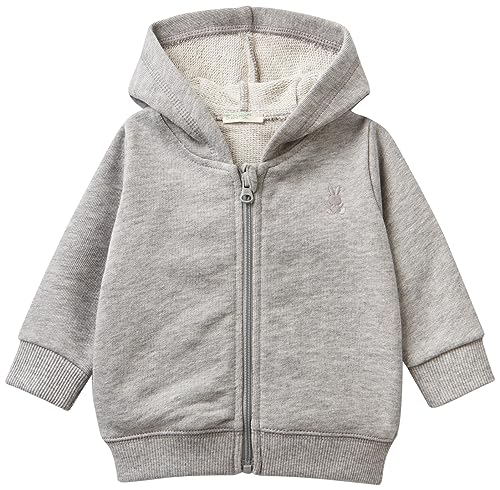 United Colors of Benetton Unisex Baby Giacca C/CAPP M/L 3J70A500R Hooded Sweatshirt, Grigio Melange 501, 50 cm von United Colors of Benetton