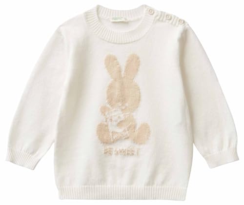 United Colors of Benetton Unisex Baby Maglia G/C M/L 102CB100N Pullover, Bianco 674, 62 cm von United Colors of Benetton