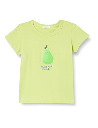 United Colors of Benetton Unisex Baby T 3I1XA1007 Kurzarm Shirt, Giallo Lime 079, 56 von United Colors of Benetton