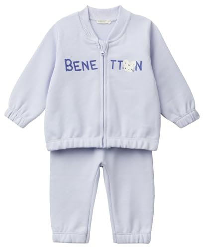 United Colors of Benetton Unisex Baby comp(Jacke+Pant) 3j70ak00r Hosen, blau, 74 cm von United Colors of Benetton