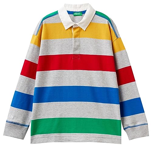 United Colors of Benetton Unisex Kinder Poloshirt M/L 3s80c3017 Polohemd, Righe Multicolori 904, 150 cm von United Colors of Benetton