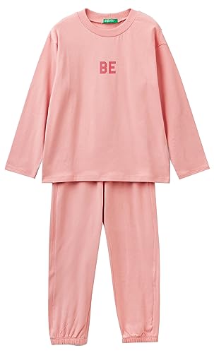 United Colors of Benetton Unisex – Kinder und Jugendliche Pig(Maglia+Pant) 37YW0P04Y Pyjamaset, Rosa 03Z, S von United Colors of Benetton