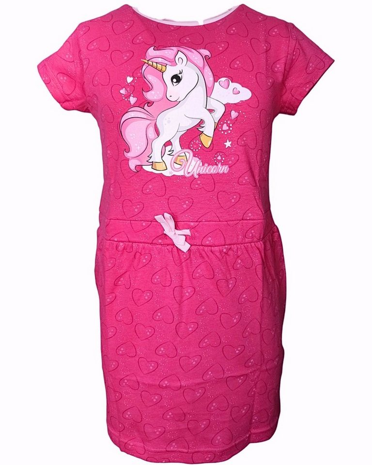 United Essentials Sommerkleid Einhorn Jerseykleid für Mädchen Gr. 98-128 cm von United Essentials