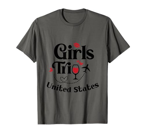 Cute Wine Girls Trip Urlaub in Großbritannien T-Shirt von United Kingdom Outfit Funny Cruise T-Shirts Ideas