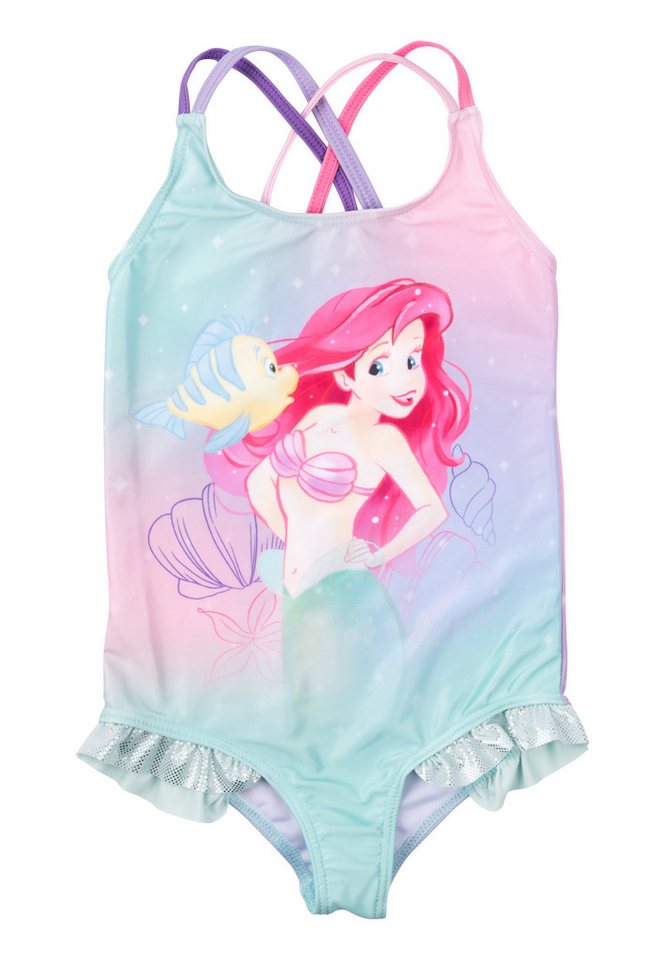 United Labels® Badeanzug Disney Arielle Badeanzug mit Rüschen Mädchen Schwimmanzug Türkis von United Labels®