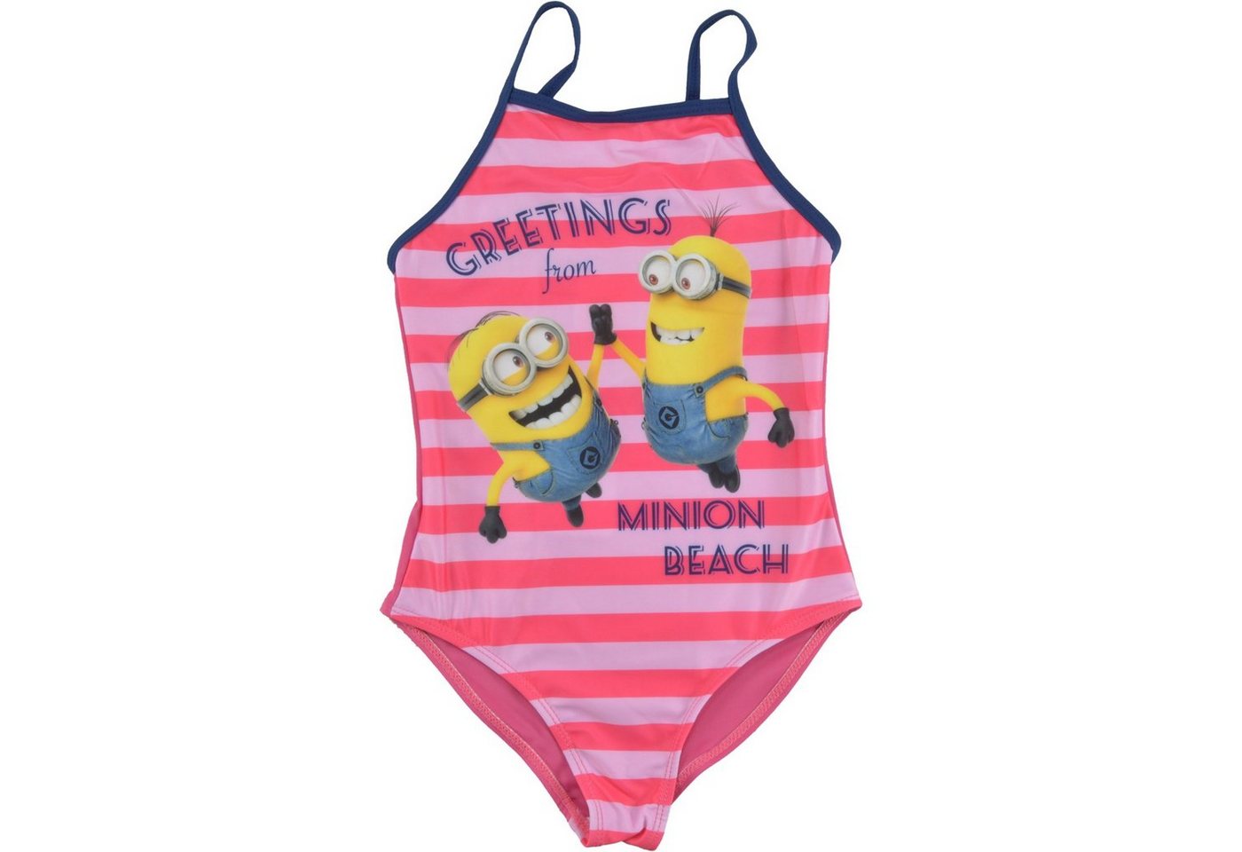 United Labels® Badeanzug Minions Badeanzug für Mädchen – Greetings from Minion Beach Pink/Rosa von United Labels®