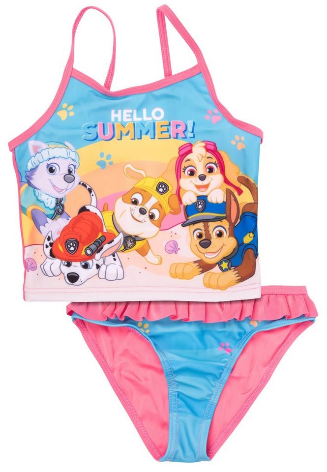 United Labels® Tankini Paw Patrol Tankini Badeanzug mit Rüschen für Mädchen Zweiteiler von United Labels®