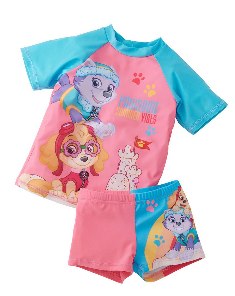 United Labels® Badeanzug Paw Patrol UV Schwimmset für Mädchen - Kinder Badeanzug Set Rosa von United Labels®