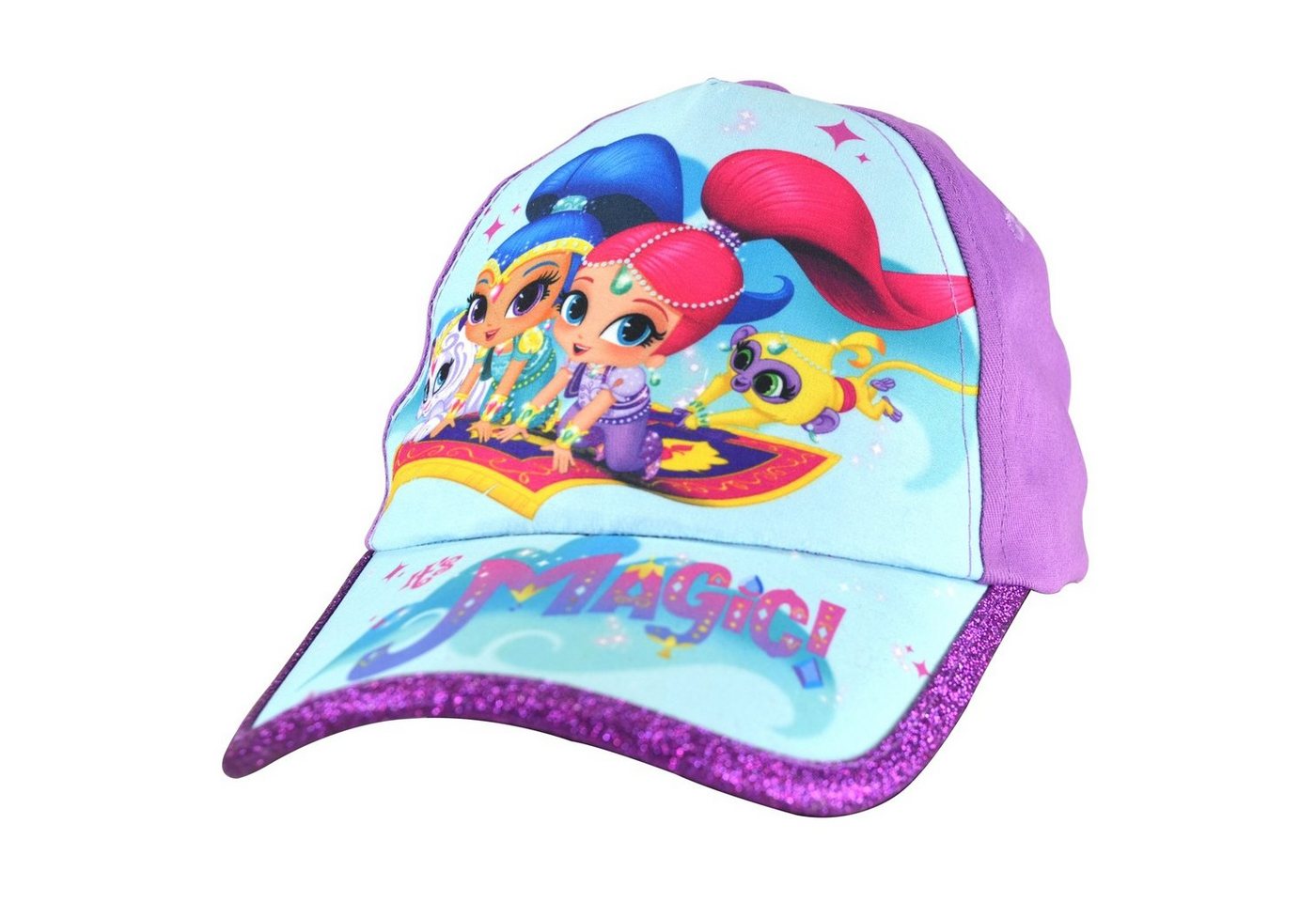 United Labels® Baseball Cap Shimmer & Shine Baseballcap - It's Magic! Mädchen Kinder Kappe Lila 54 cm von United Labels®