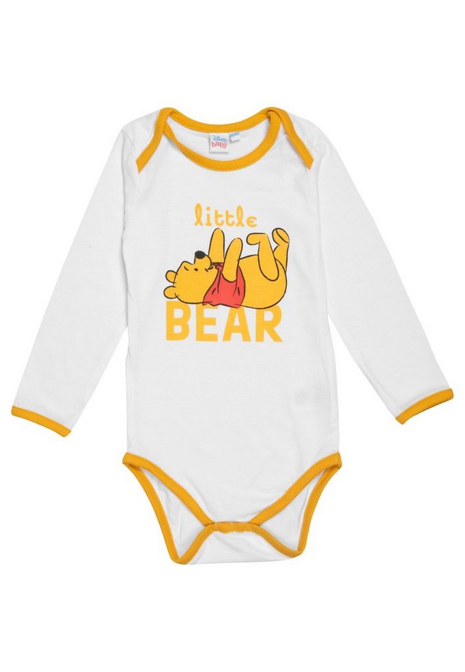 United Labels® Body Disney Winnie Puuh Baby Body Unisex - Little Bear - Langarm Weiß von United Labels®