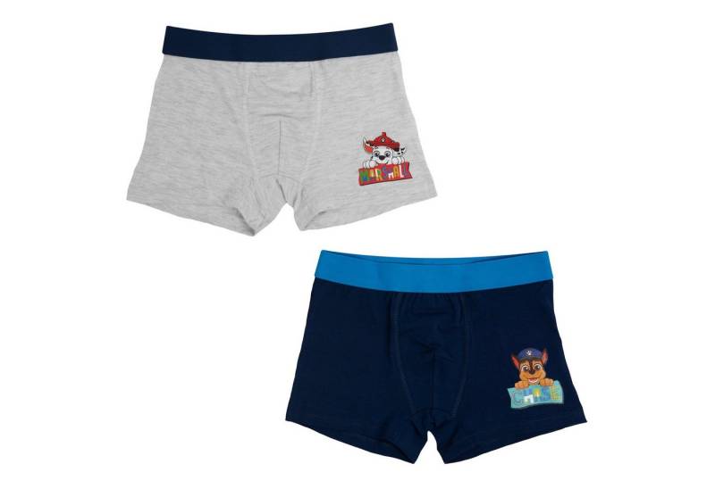United Labels® Boxershorts Paw Patrol Boxershorts für Jungen Grau/Blau (2er Pack) von United Labels®