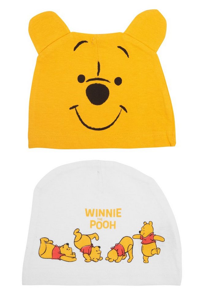 United Labels® Erstlingsmütze Disney Winnie Puuh Baby Mütze Unisex Mützchen Gelb Weiß (2er Pack) von United Labels®