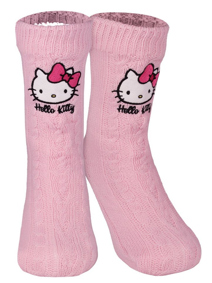 United Labels® Haussocken Hello Kitty Hüttensocken Strick Socken Haussocken Kuschelsocken von United Labels®