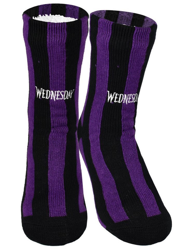 United Labels® Haussocken Wednesday Hüttensocken Strick Socken Haussocken Kuschelsocken von United Labels®