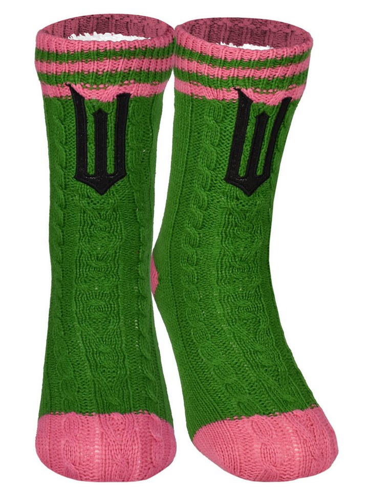 United Labels® Haussocken Wicked Hüttensocken Strick Socken Haussocken Kuschelsocken von United Labels®