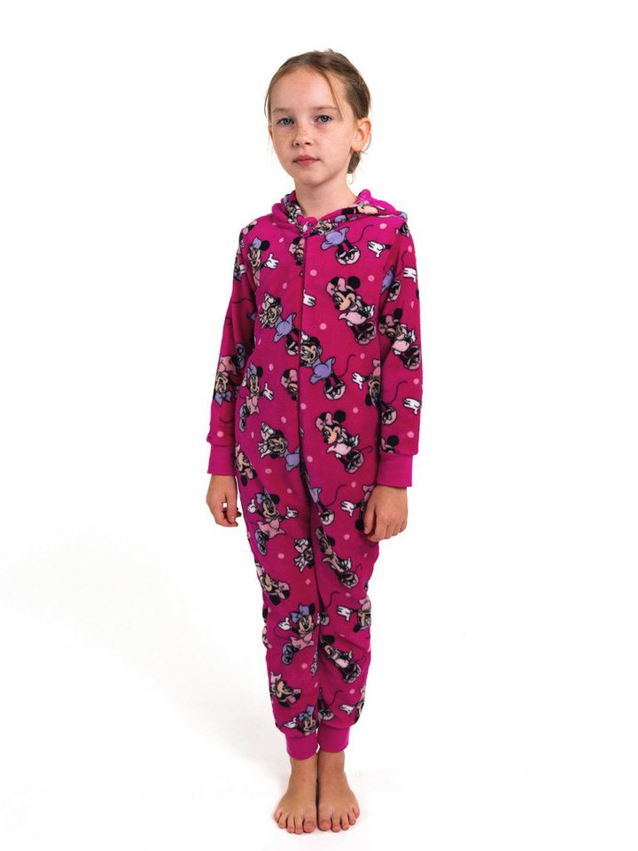 United Labels® Jumpsuit Disney Minnie Mouse Jumpsuit mit Kapuze Overall Pyjama Schlafanzug von United Labels®