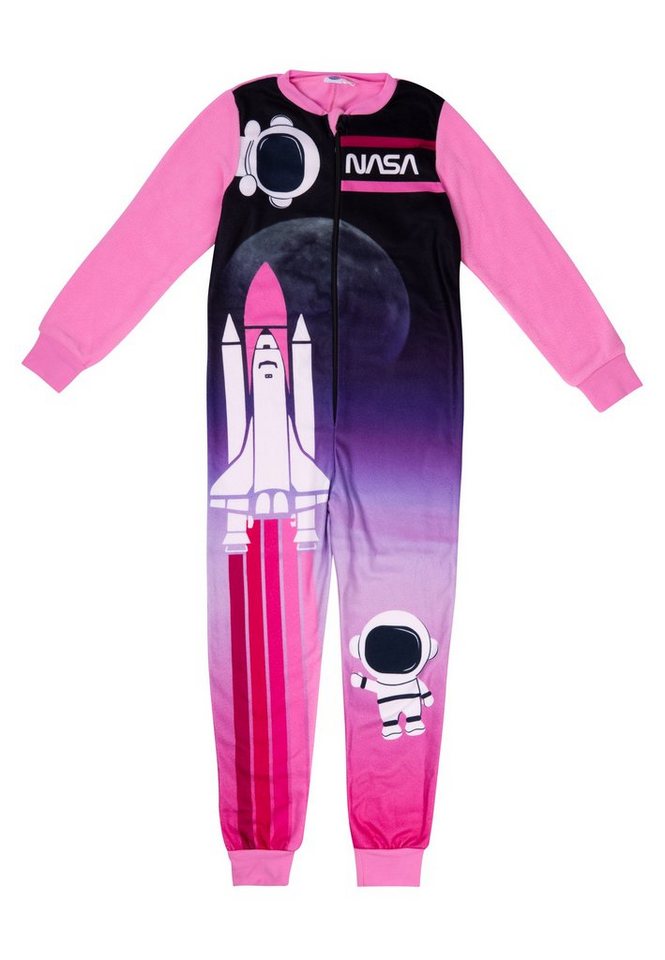 United Labels® Jumpsuit NASA Jumpsuit für Mädchen - Overall Pyjama Schlafanzug Rosa/Pink von United Labels®