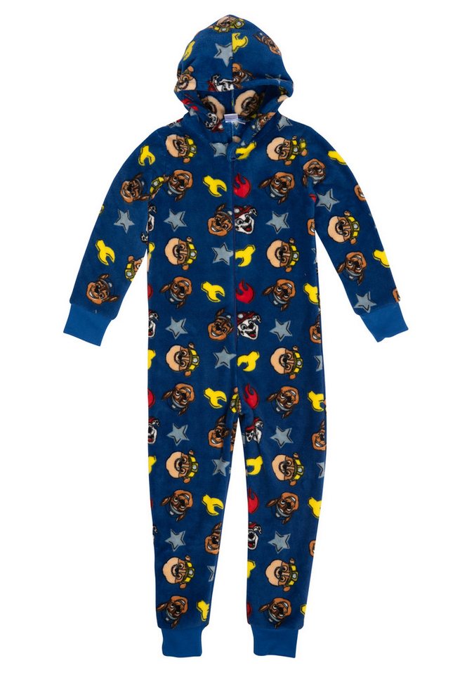 United Labels® Jumpsuit Paw Patrol Jumpsuit Kapuze Jungen Overall Pyjama Schlafanzug Blau von United Labels®