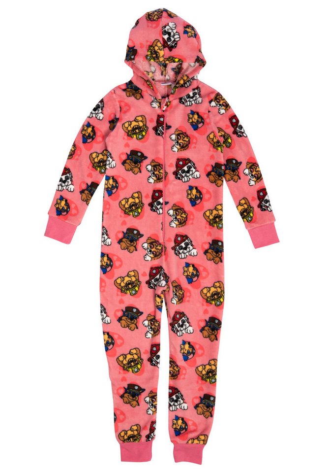 United Labels® Jumpsuit Paw Patrol Jumpsuit Kapuze Mädchen Overall Pyjama Schlafanzug Rosa von United Labels®