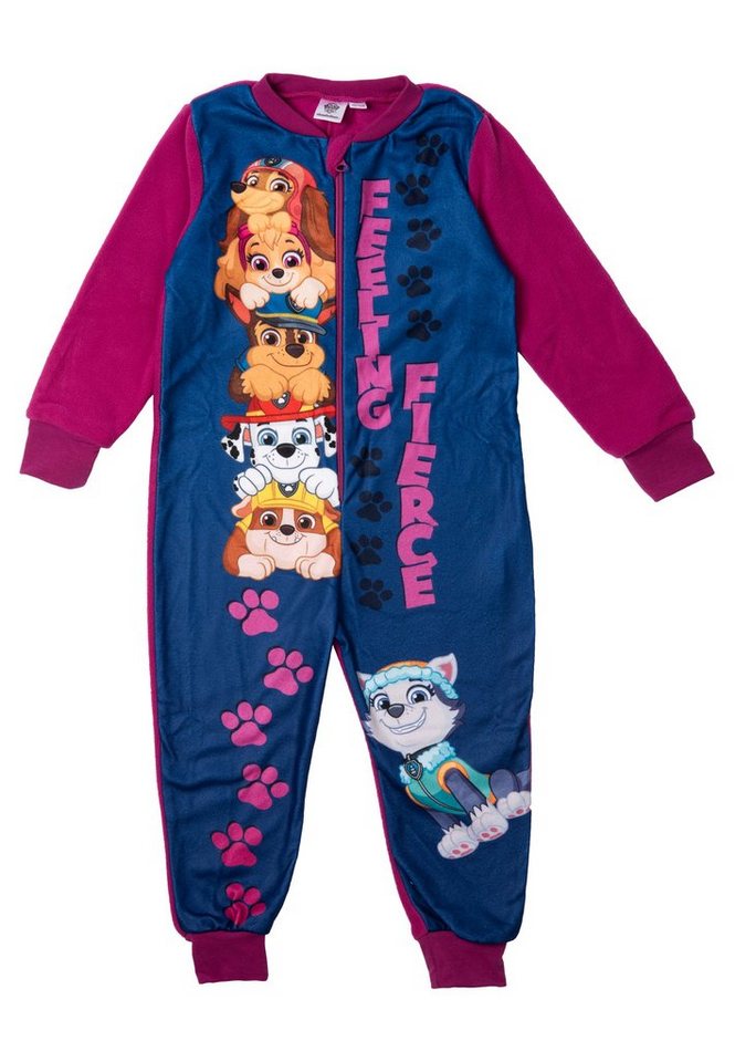 United Labels® Jumpsuit Paw Patrol Jumpsuit Mädchen Overall Pyjama Schlafanzug Pink/Blau von United Labels®