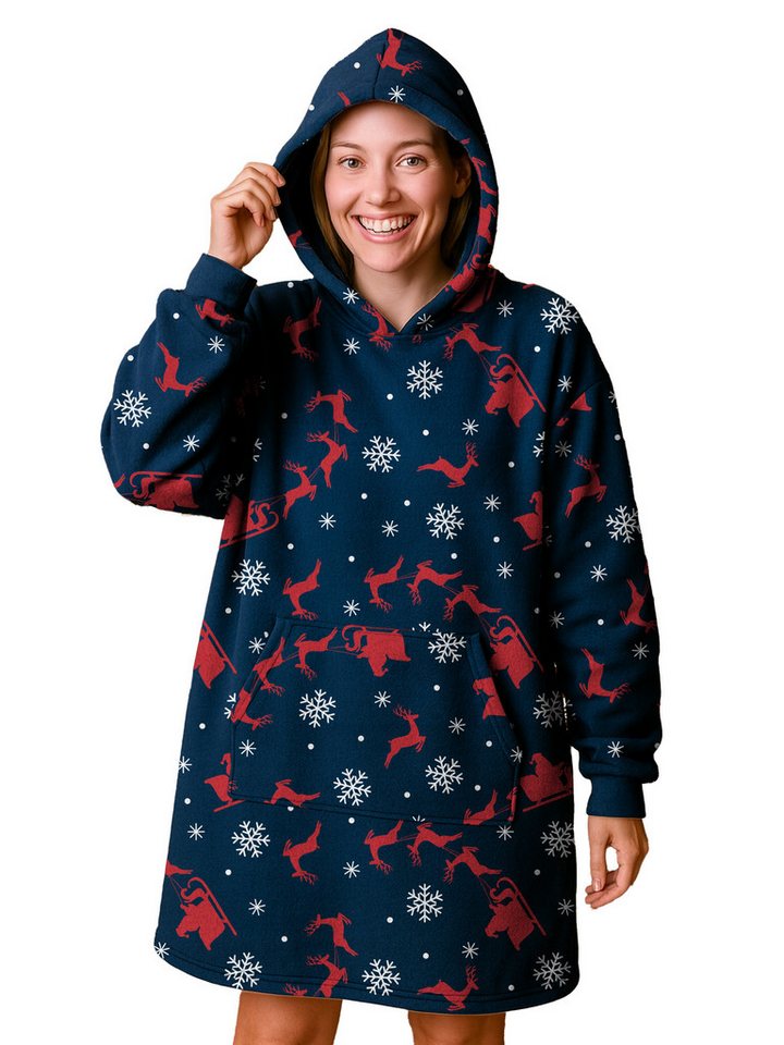 United Labels® Kapuzenpullover X-MAS Oversize Cozy Hoodie Santa Kuschelpullover Deckenpullover von United Labels®