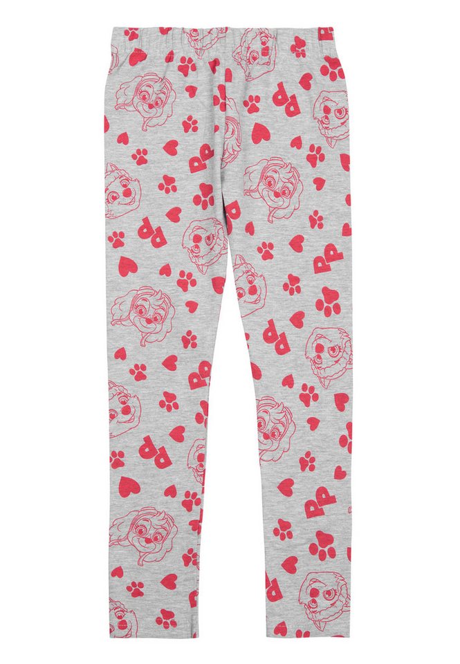 United Labels® Leggings Paw Patrol Leggings Mädchen - Skye Leggins Hose Sporthose Grau Rot von United Labels®