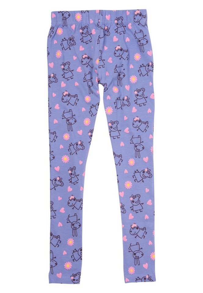 United Labels® Leggings Peppa Wutz Leggings Mädchen - Kinder Leggins Hose Sporthose Lila von United Labels®