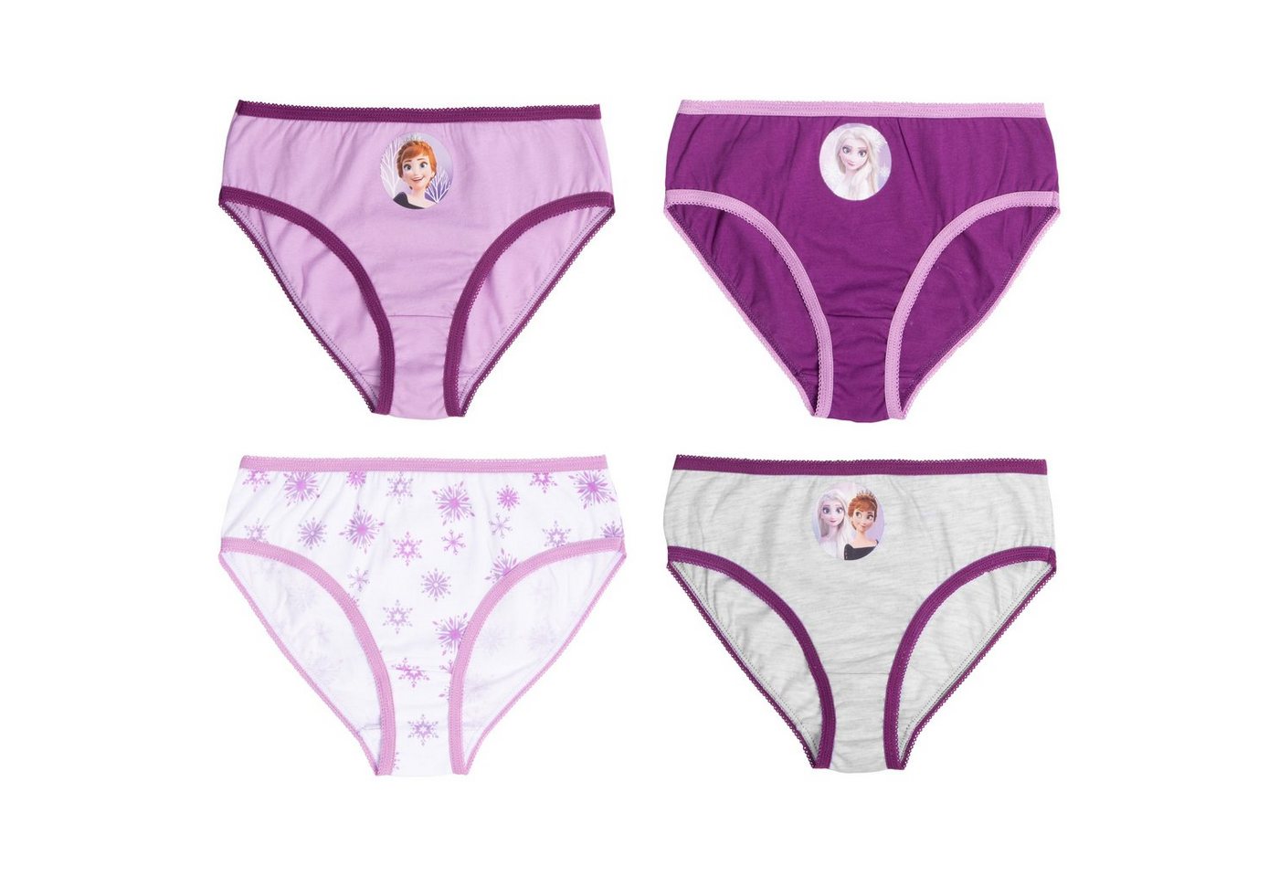 United Labels® Panty Disney Frozen Panty Mädchen Die Eiskönigin Unterhose Lila 4er Pack von United Labels®