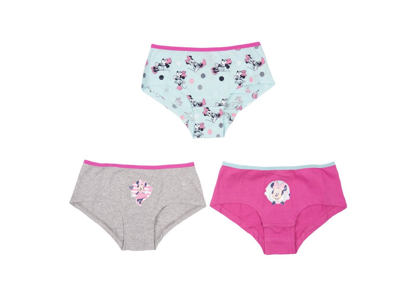United Labels® Panty Disney Minnie Mouse Panty für Mädchen Unterwäsche Bunt (3er Pack) von United Labels®