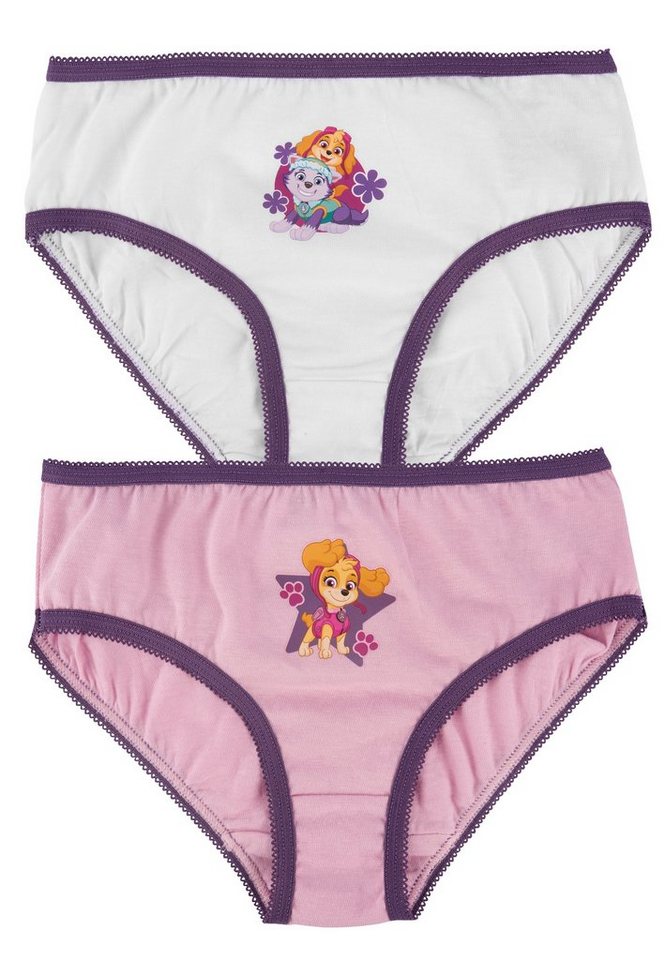 United Labels® Panty Paw Patrol Unterhose für Mädchen Panty Slip Rosa/Weiß (2er Pack) von United Labels®