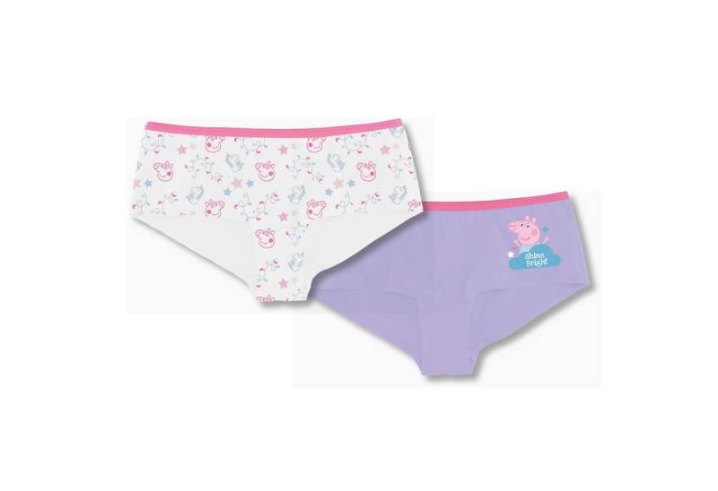 United Labels® Panty Peppa Wutz Panty für Mädchen Weiß/Lila (2er Pack) von United Labels®