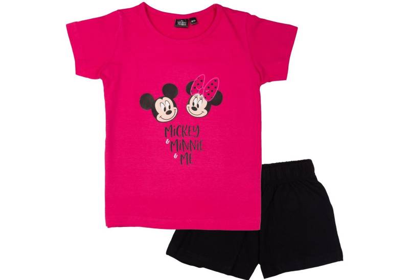 United Labels® Schlafanzug Disney Mickey & Minnie Mouse Schlafanzug für Mädchen Pink/Schwarz von United Labels®