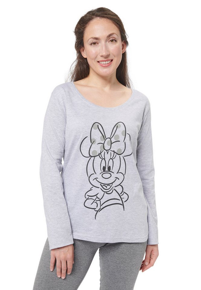 United Labels® Schlafanzug Disney - Minnie Mouse mit Pünktchen-Schleife - Set mit Shirt und Hose von United Labels®