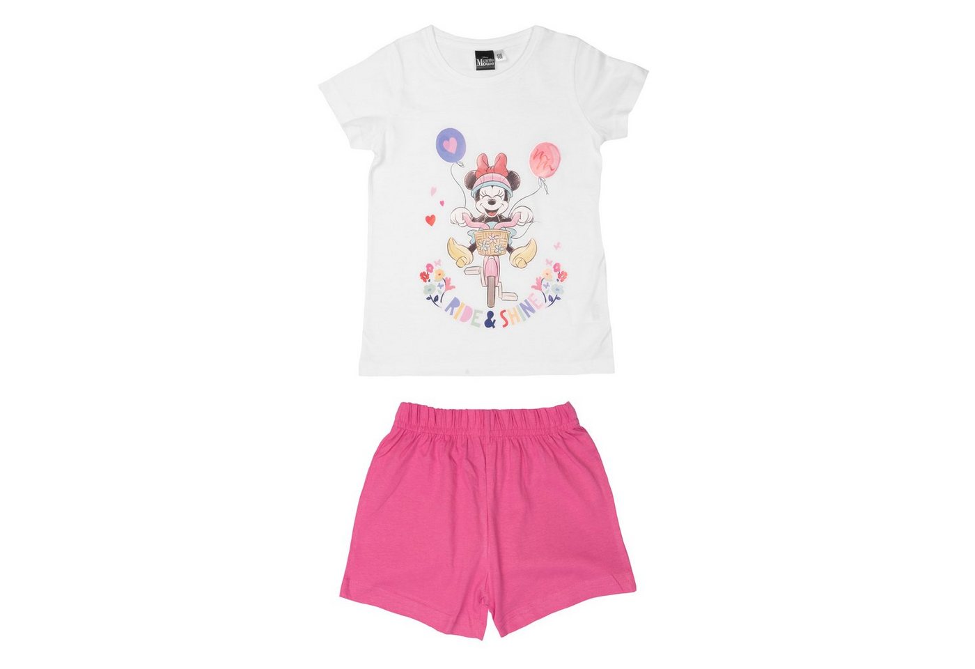 United Labels® Schlafanzug Disney Minnie Mouse Schlafanzug für Mädchen Weiß/Pink von United Labels®
