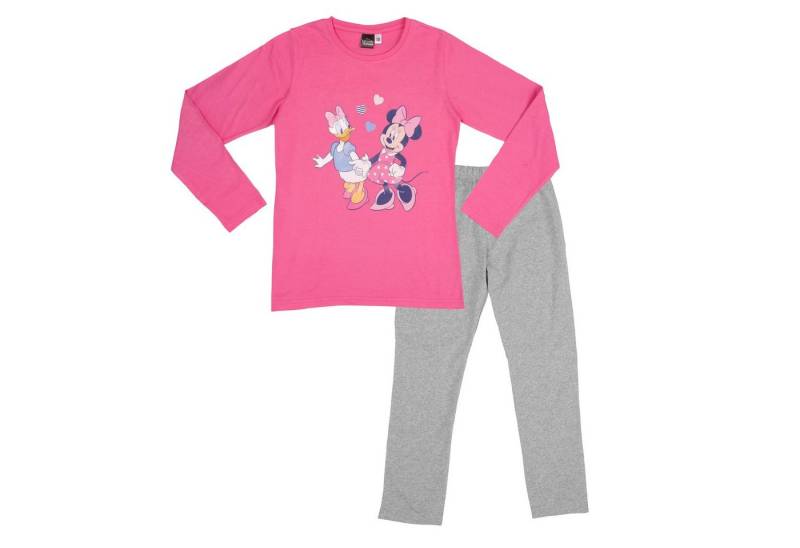 United Labels® Schlafanzug Disney Minnie Mouse Schlafanzug für Mädchen - Minnie & Daisy Pink/Grau von United Labels®