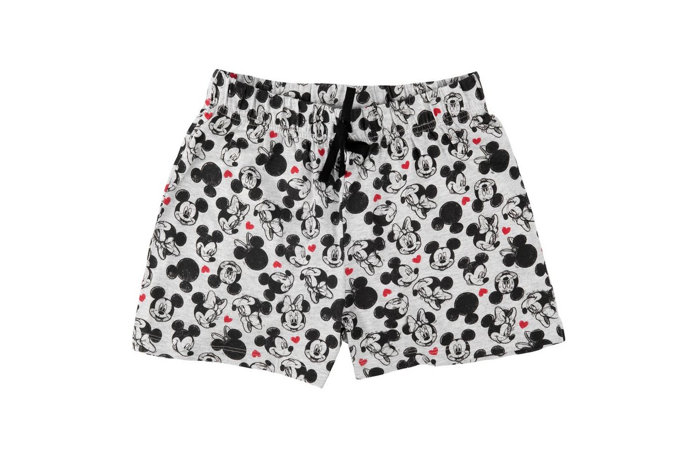 United Labels® Schlafanzug Disney Schlafshorts für Damen - Mickey & Minnie Mouse Grau/Schwarz von United Labels®