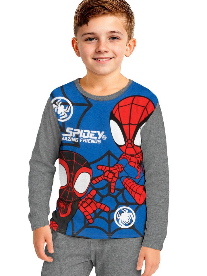 United Labels® Schlafanzug Marvel Spidey Schlafanzug Spiderman Pyjama Set Langarm Oberteil von United Labels®