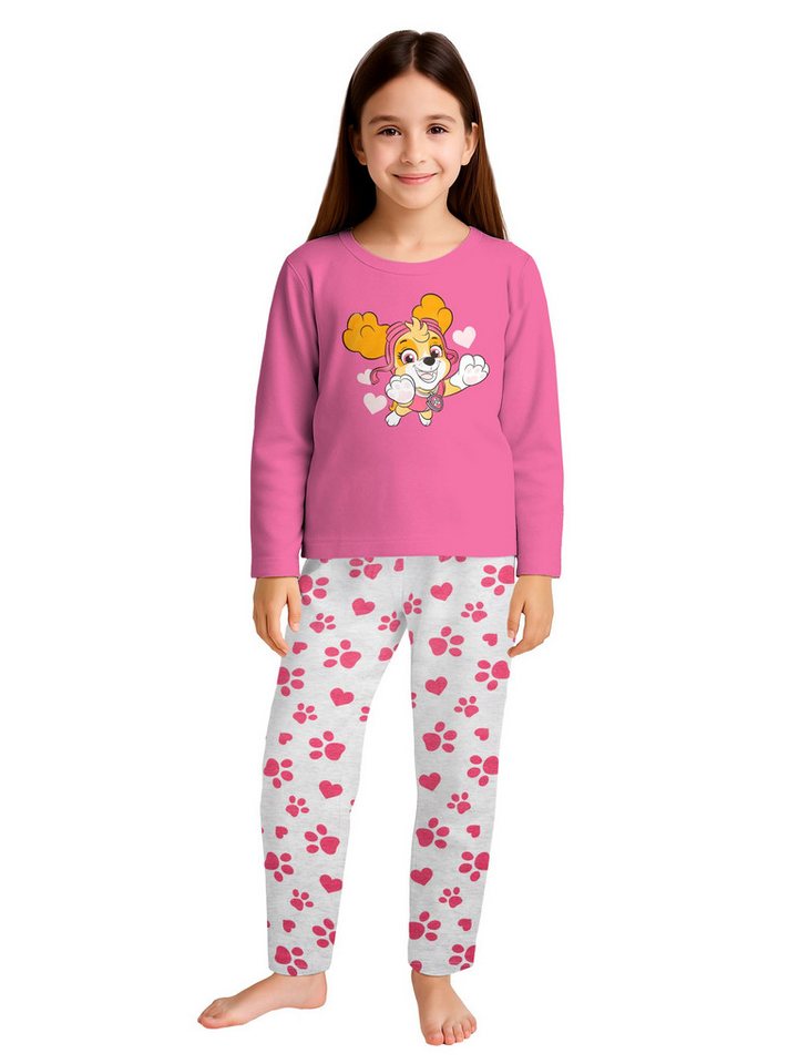 United Labels® Schlafanzug Paw Patrol Schlafanzug Skye Pyjama Set Langarm Oberteil mit Hose von United Labels®