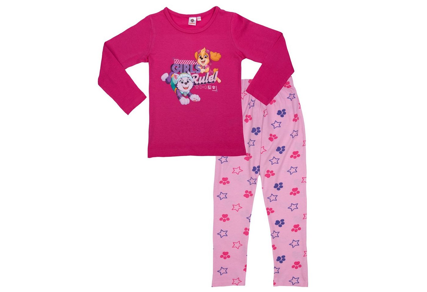 United Labels® Schlafanzug Paw Patrol Schlafanzug für Mädchen - Girls Rule - Langarm Rosa/Pink von United Labels®