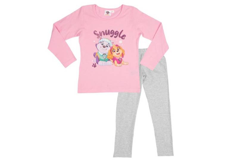 United Labels® Schlafanzug Paw Patrol Schlafanzug für Mädchen - Snuggle Grau/Rosa von United Labels®